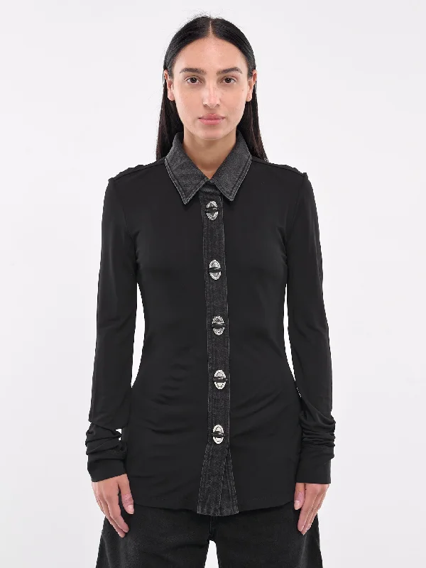 Tailored Tab Turnlock Shirt (24031069-BLACK)