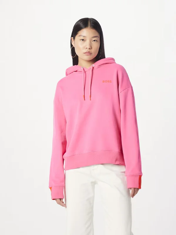 Women's Brand Logo Printed Hoodie,Pink