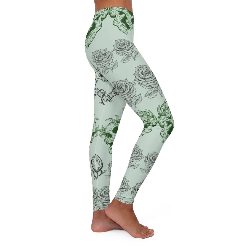 Women's Skull Print Spandex Leggings