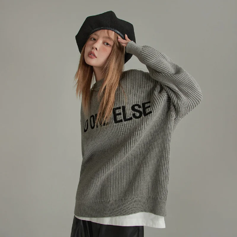 Noe Lettering Knit Sweater